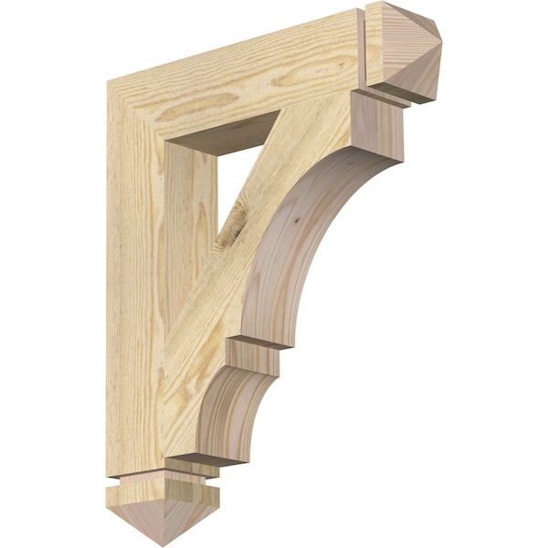 Ekena Millwork Balboa Arts & Crafts Rough Sawn Bracket, Douglas Fir, 4"W x 20"D x 24"H BKT04X20X24BOA03RDF - main